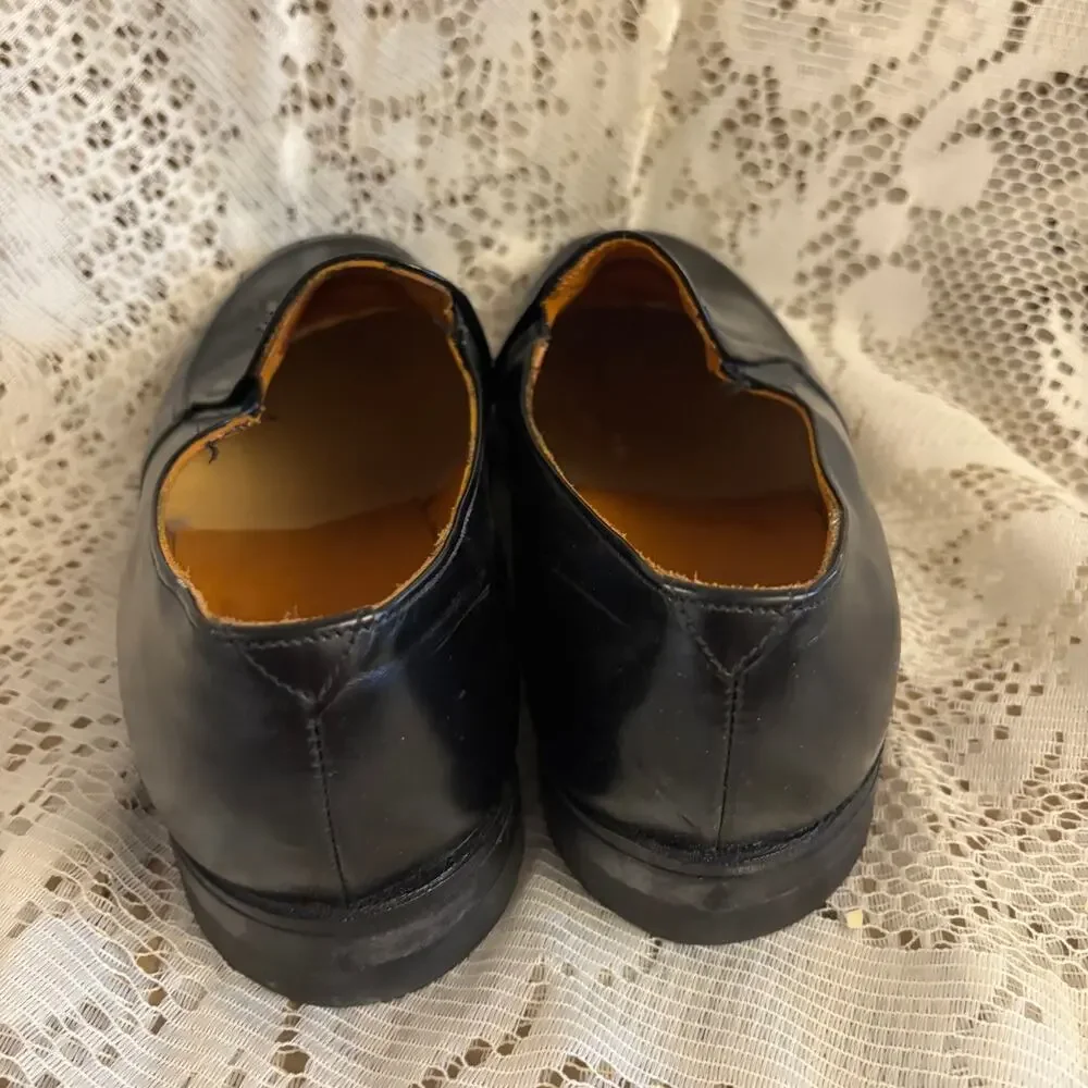 Hitchcock Men's US 10.5 E Black Leather Kent Dual Gore Loafers Shoes